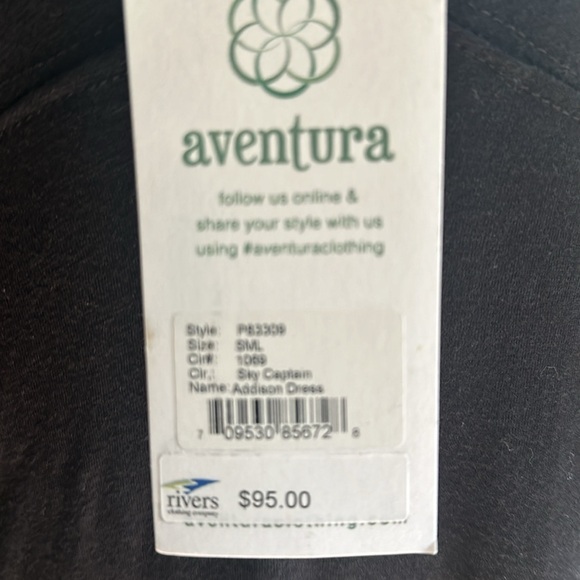 NWT Aventura Addison Dress Size Small Slub Knit Jersey - Picture 8 of 8